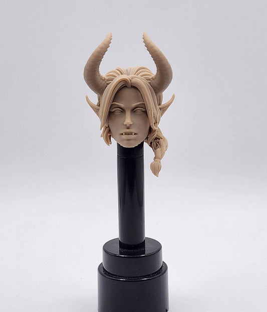 Morrigan Emberveil, female demon head – Mythic Legions 2.0