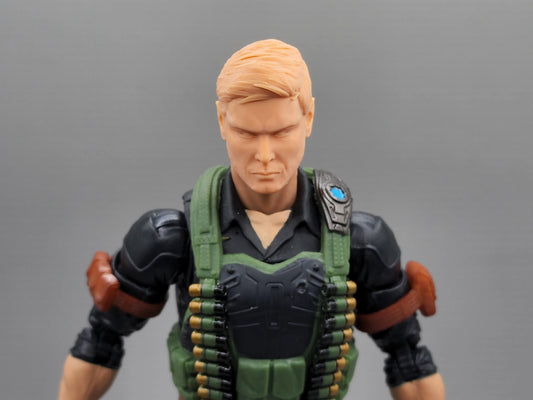 Male unpainted brown arm/shoulder pouches set of 2 - 1/12 scale