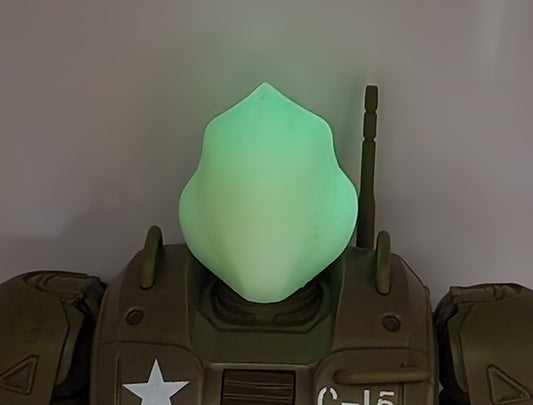 Stomper-Sized GLOW in the DARK Android Helmet head