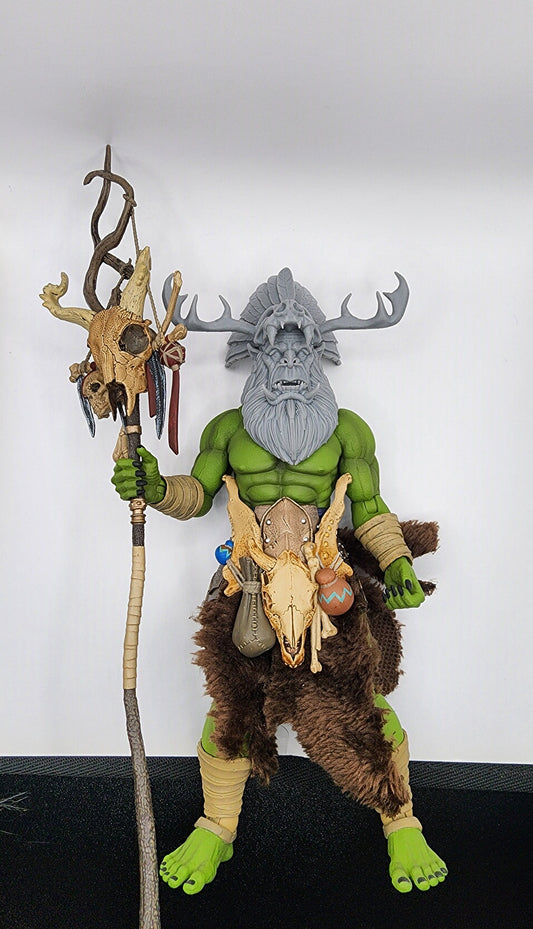 Thragar Mossbinder, orc shaman head – Mythic Legions brute