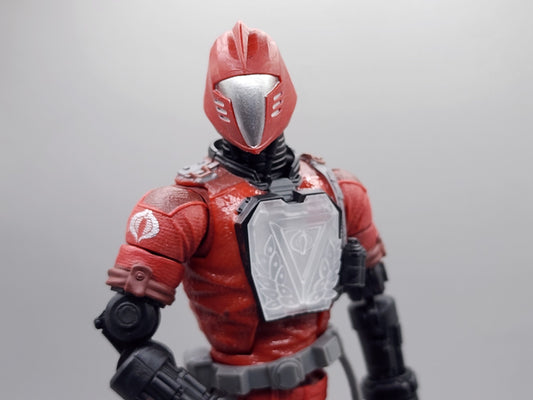 Pack of 3 GI Joe BAT transparent CLEAR Crimson Guard replacement chest pieces - 1/12 scale