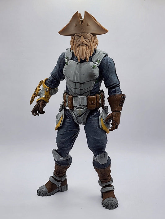 Redbeard Riptide, pirate captain head – Mythic Legions 1.0 scale