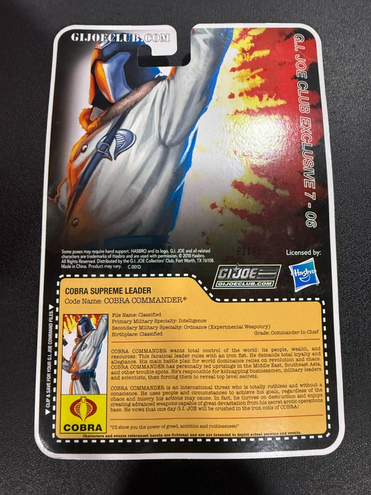 2018 GI Joe Joe Club FSS figure Arctic Cobra Commander1