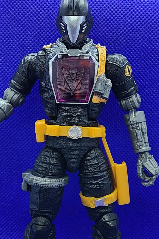 Pack of 3 GI Joe BAT transparent PURPLE replacement chest pieces Decepticon1