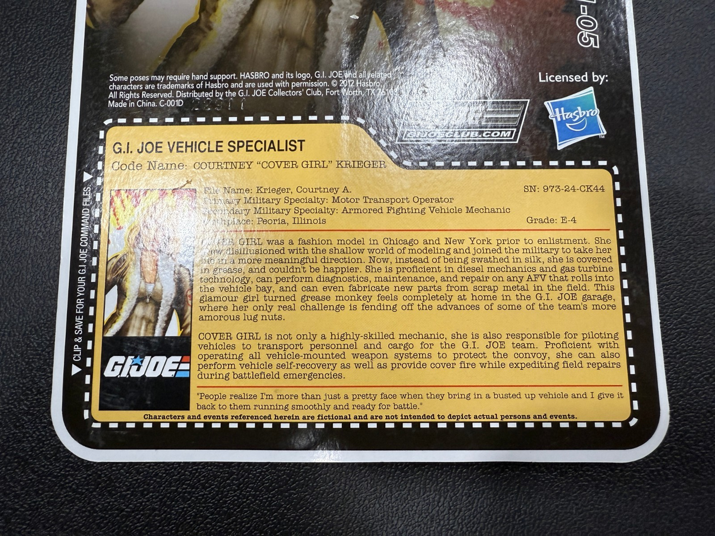 2013 GI Joe Joe Club FSS 1.0 figure Cover Girl2