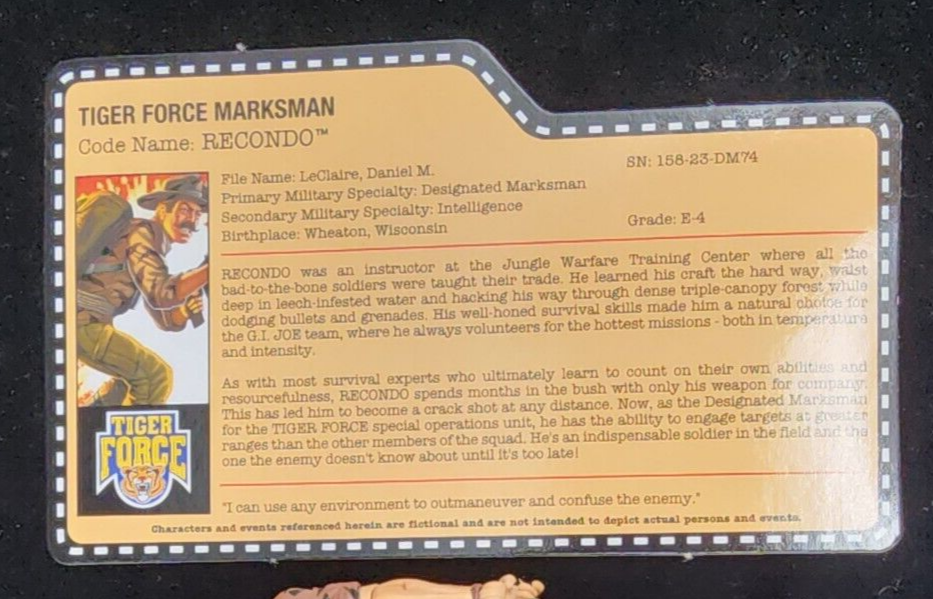GI Joe Con JoeCon 2015 Tiger Force Recondo with file card2