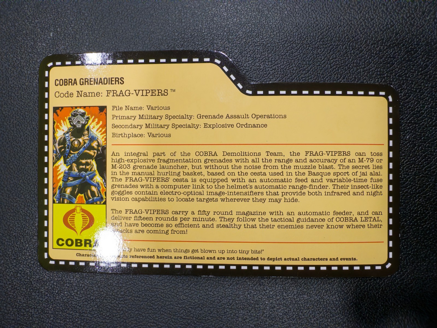 2013 GI Joe Joecon Bagged Frag Viper with file card3