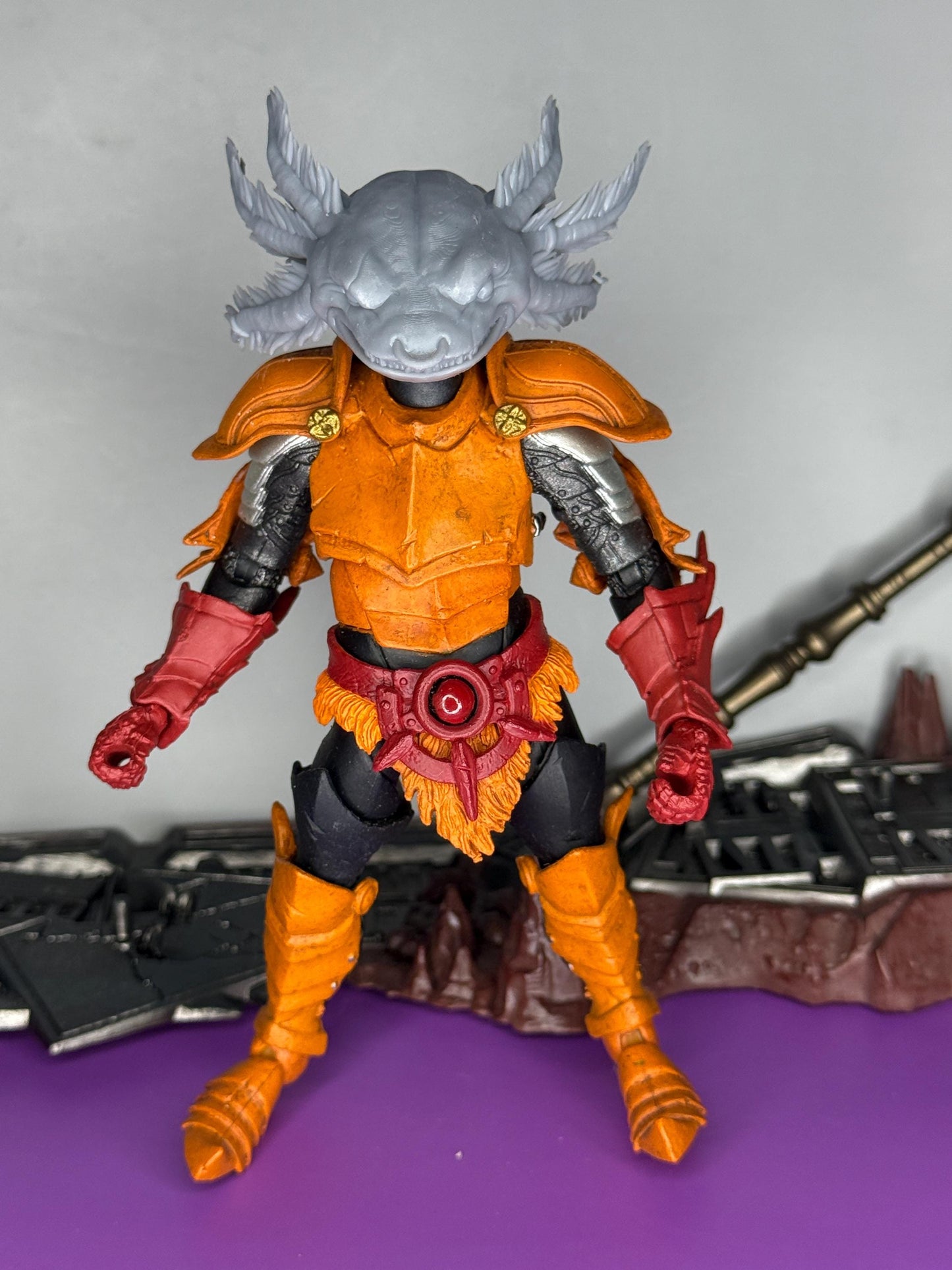 Caeloth, Warden of the Hidden Pools, Axolotl head - Mythic Legions 1.0