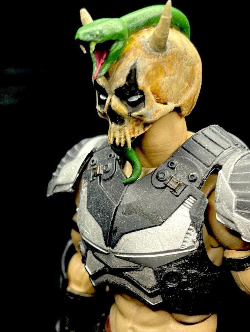 Painted Zartan Dreadnok logo without lower jaw head - 1/12 scale