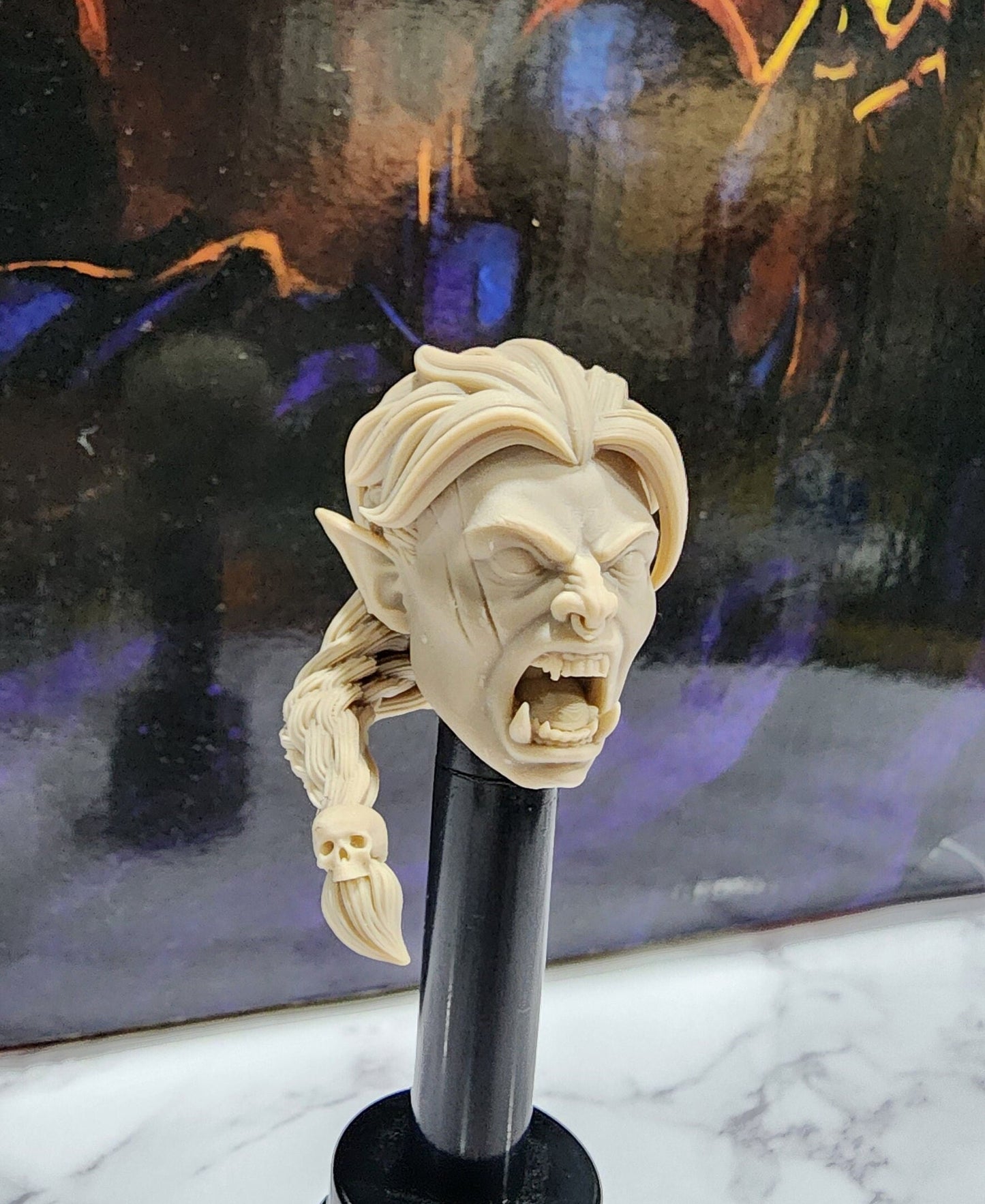 Sara Salvage, female orc head – Mythic Legions 2.0 scale