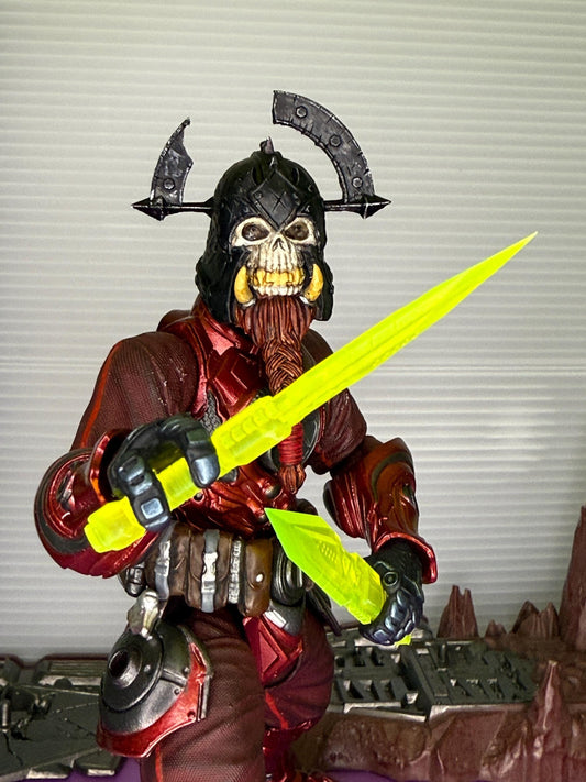 Painted Lurg Skullsmash the Unlucky orc skull head – Mythic Legions 1.0 scale