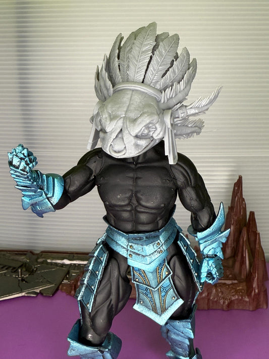 Nalix Cenoteborn, axolotl warrior head - Mythic Legions 1.0