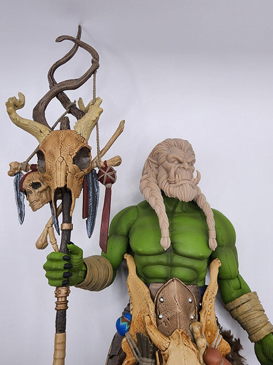Az'kog, orc shaman head - Mythic Legions Brute