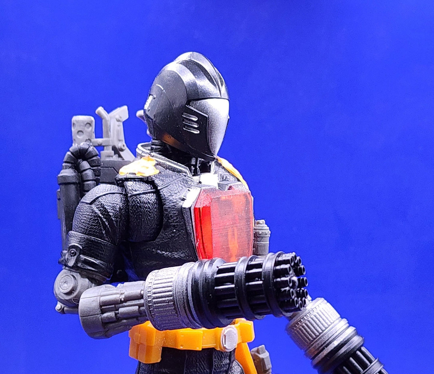 Black and Gun Metal Pair (x2) of Android Mini "Gatling Gun" - 1/12 scale BAT Attachment