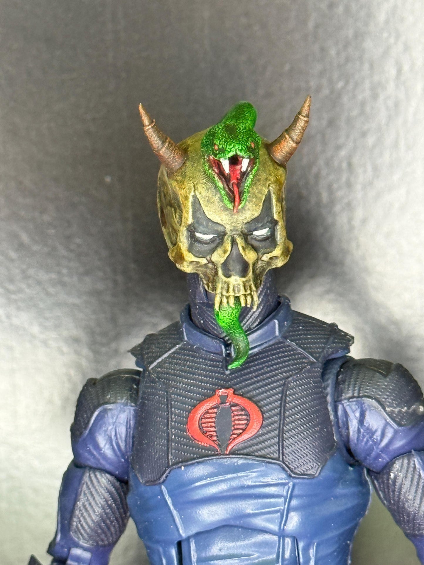 Painted Zartan Dreadnok logo without lower jaw head - 1/12 scale