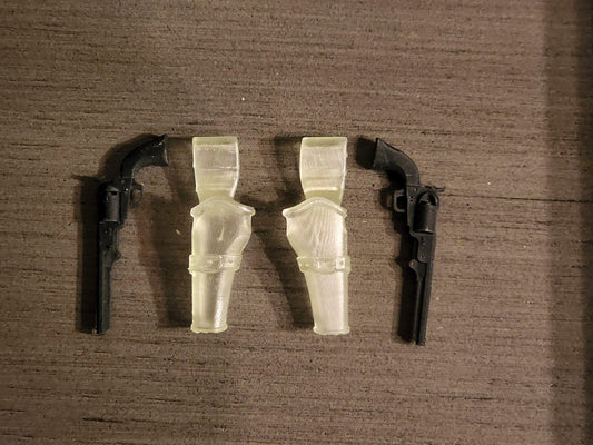 Pair of colt navy revolvers with holsters - 1/12 scale