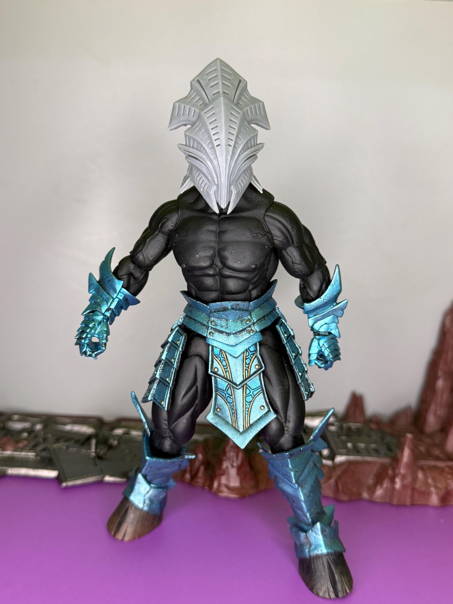Unpainted Knight of the Veil Walkers, knight head - Mythic legions 1.0