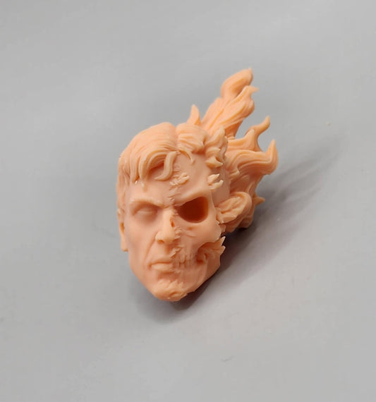 Flaming Ghost Rider Skull - 1/12 scale