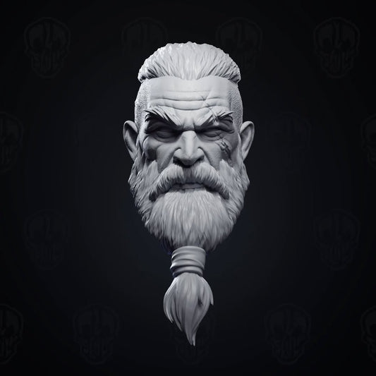 Bjorngrim, bear warrior viking head (unpainted)