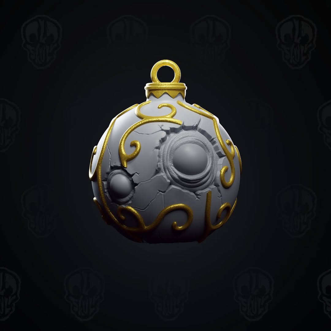 Baubles the Mimic Dark Christmas Ornament Head (unpainted)