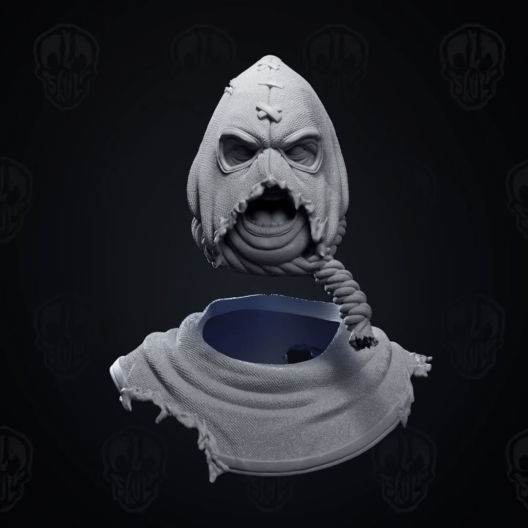 The Silent Carver, the weathered executioner head with collar (unpainted)