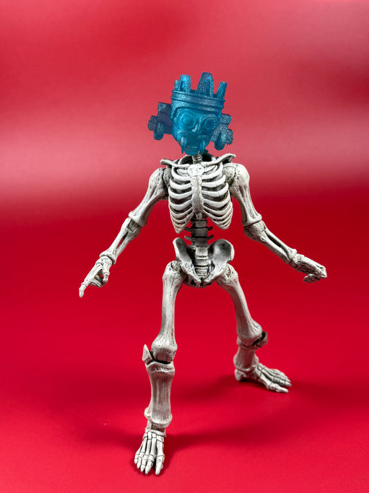 Metallic Teal Transparent Tlaloc head - Mythic Legions 1.0