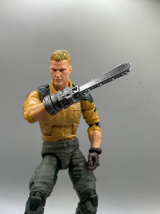 Gunmetal GI Joe BAT Chainsaw attachment 1/12 scale