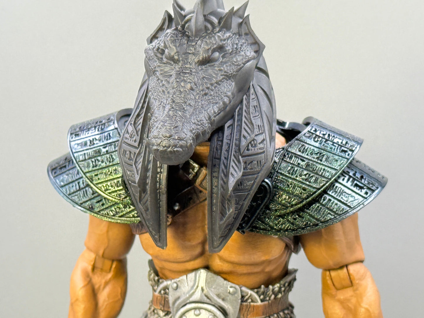 Metallic Green Egyptian Stele Pauldrons - Mythic Legions 1.0