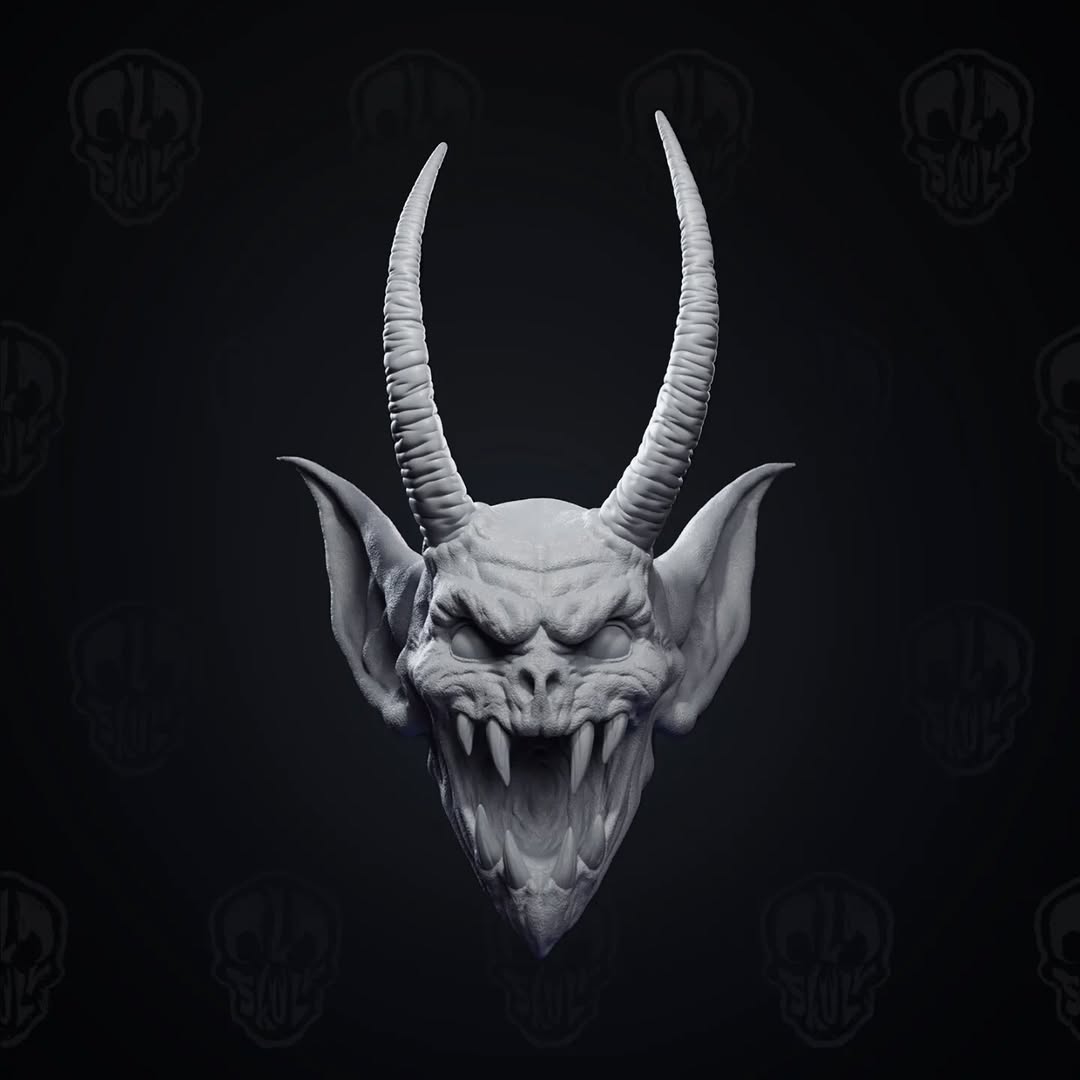 Hornsprocket, the horned imp head (unpainted)