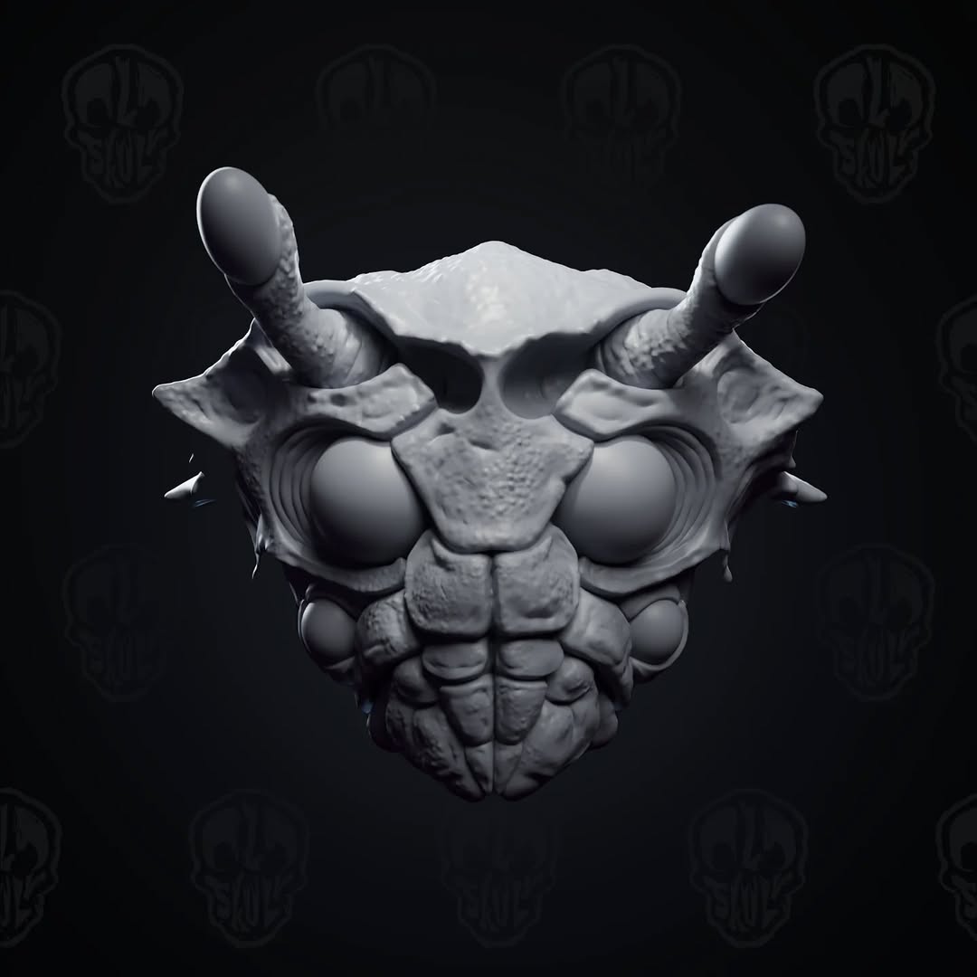 Kribax, insect monster head (unpainted)