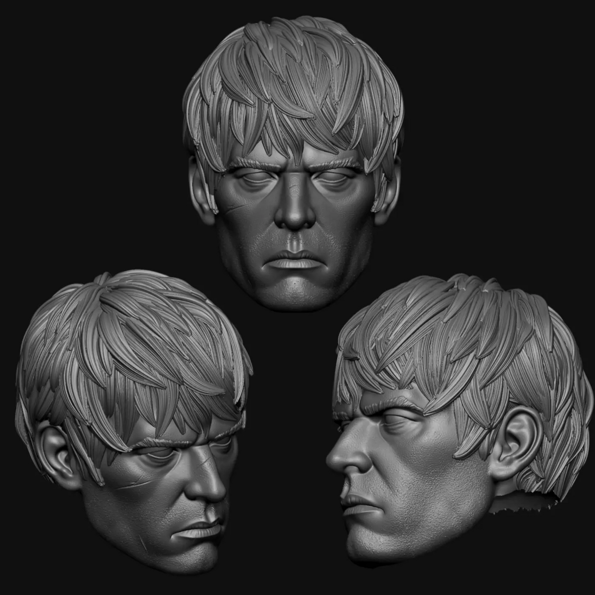 Stephen the Scrapper Male Head - Mythic Legions 1.0 (unpainted)