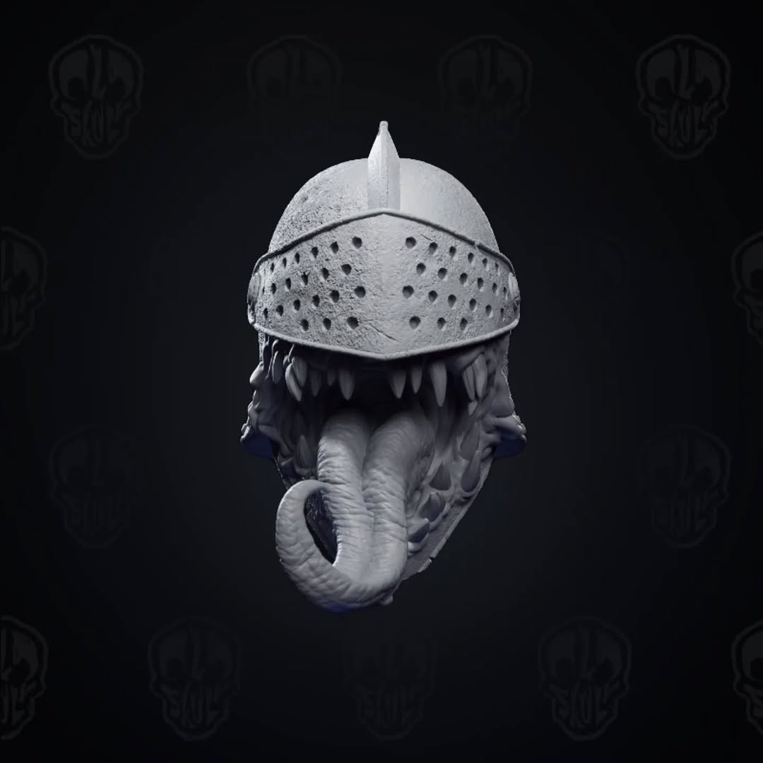 Jawplate, the mimic knight head (unpainted)