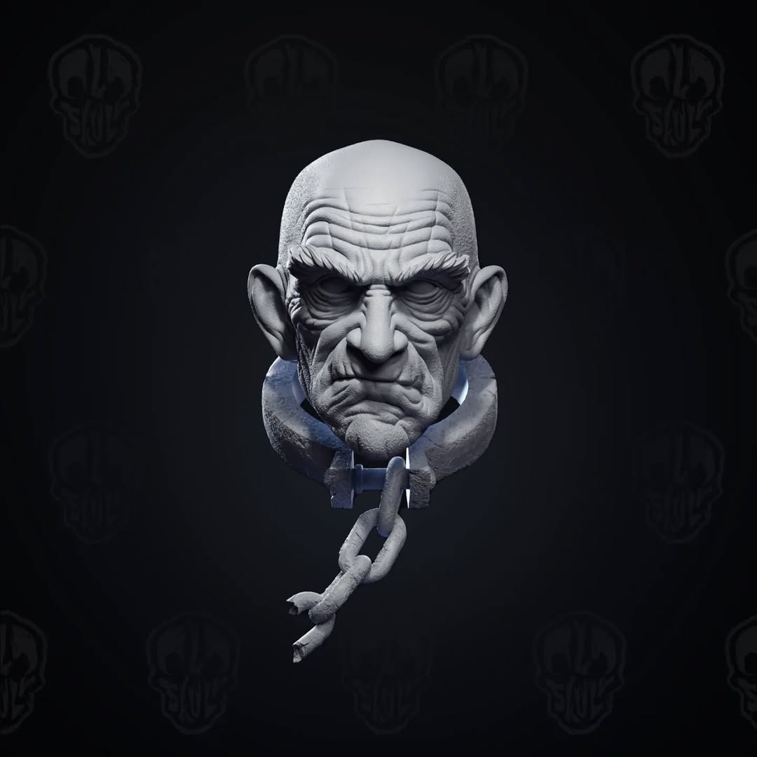 Tobias, the prisoner head with chain (unpainted)