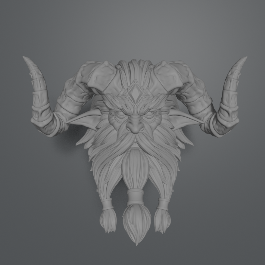Van Vikarin Troll Wizard of the Grove Head (unpainted)