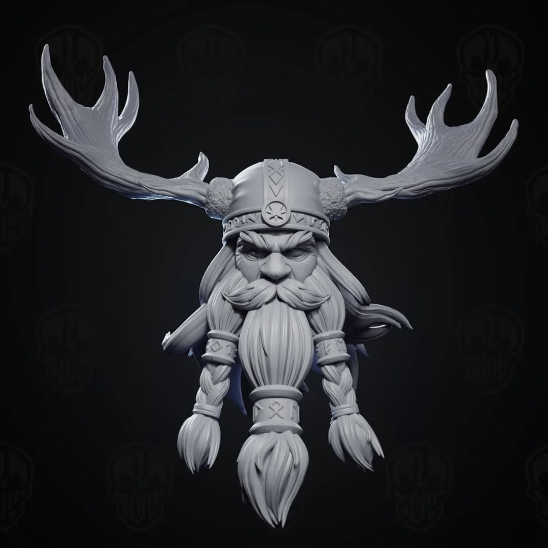 Viking Santa Head (unpainted)