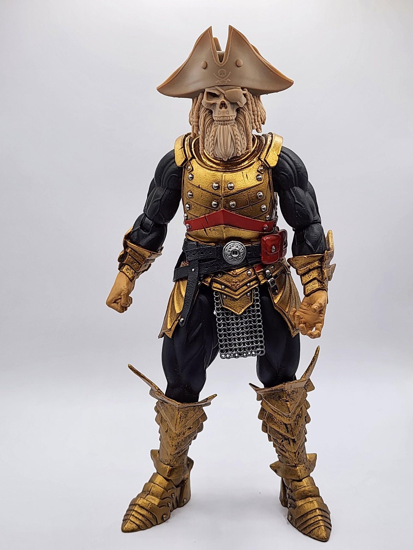 Captain Dreadwake, undead pirate captain head - Mythic Legions 1.0 scale