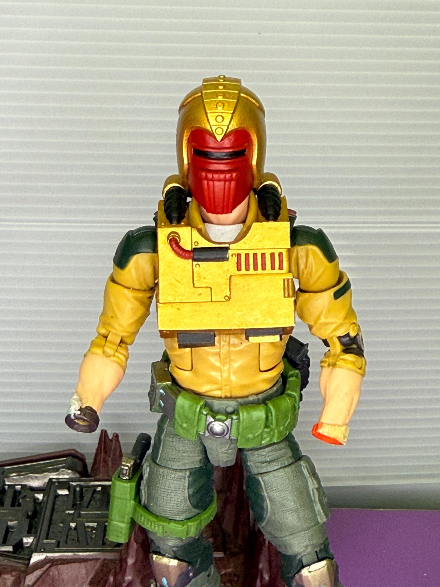 Painted GI Joe Iron Grenadier Ferret Kit Head and Chest - 1/12 Scale