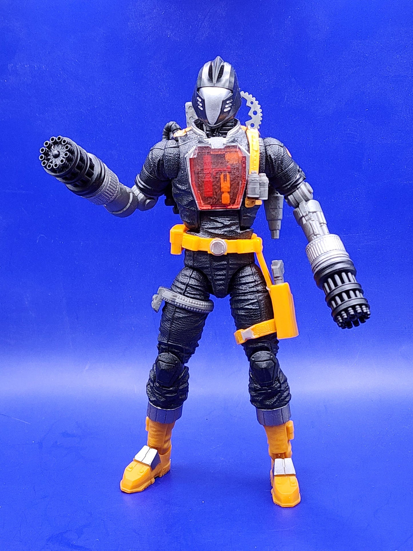 Black and Gun Metal Pair (x2) of Android Mini "Gatling Gun" - 1/12 scale BAT Attachment