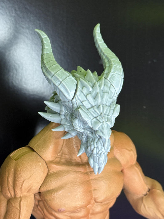 Koruzan the Dragon, head and horns - Mythic Legions Ogre