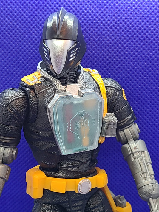 Pack of 3 Classified BAT SYMBOL transparent BLUE replacement chest pieces - 1/12 scale