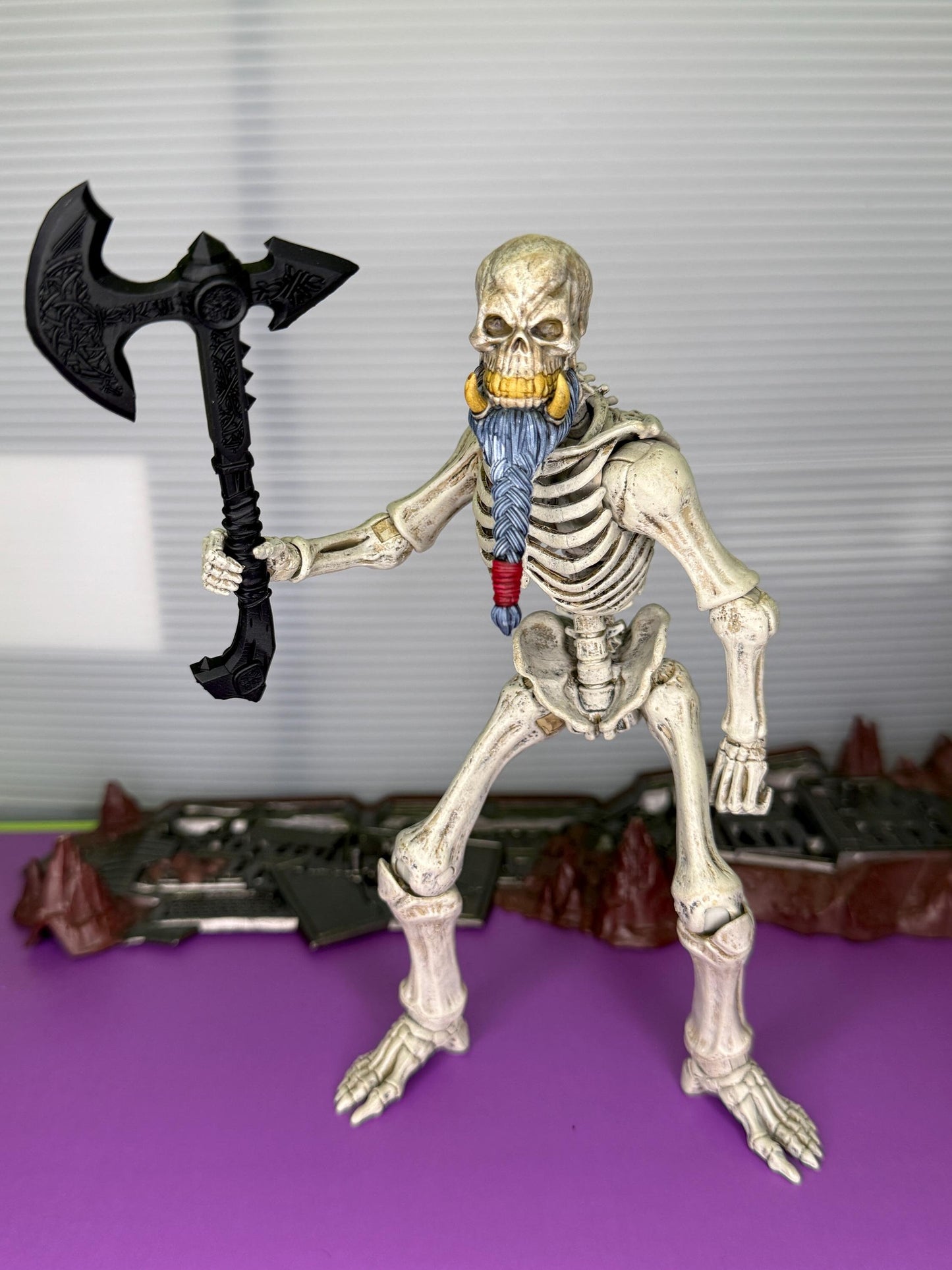 Painted Kragok the Twisted orc skull head – Mythic Legions 1.0 scale