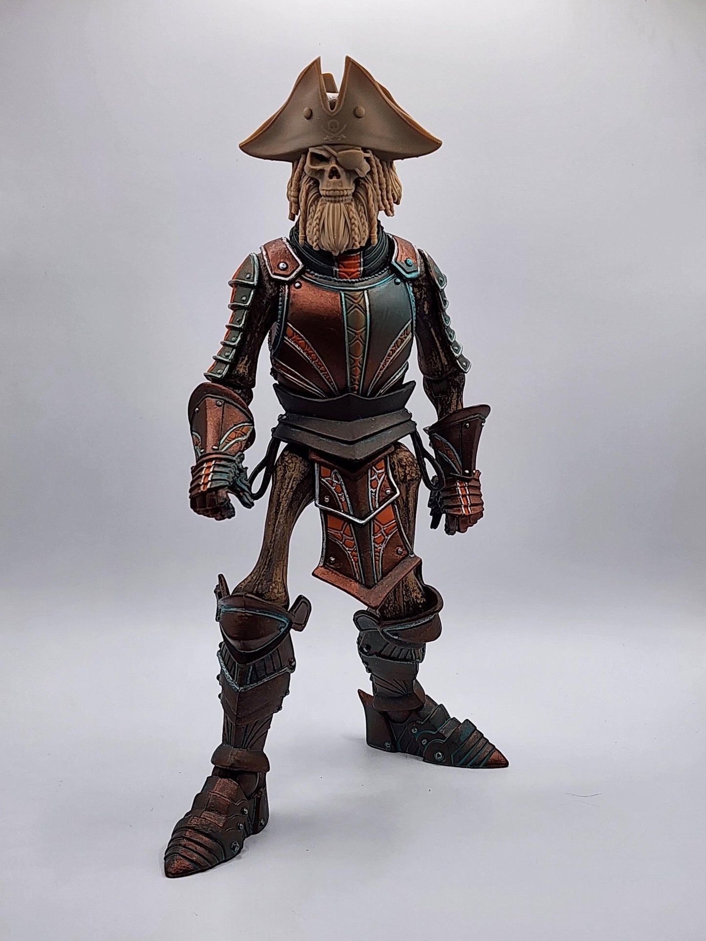 Captain Dreadwake, undead pirate captain head - Mythic Legions 1.0 scale