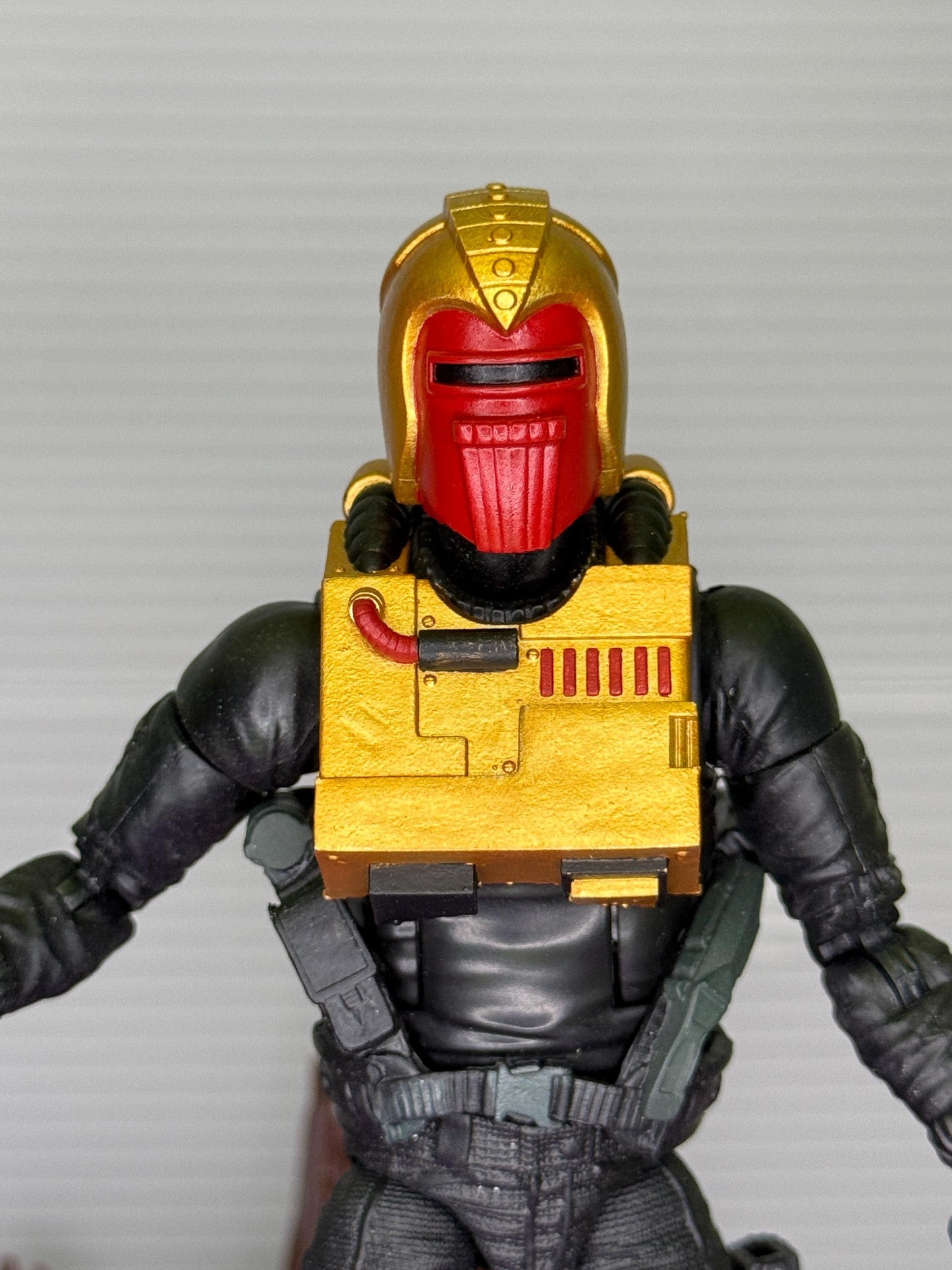 Painted GI Joe Iron Grenadier Ferret Kit Head and Chest - 1/12 Scale