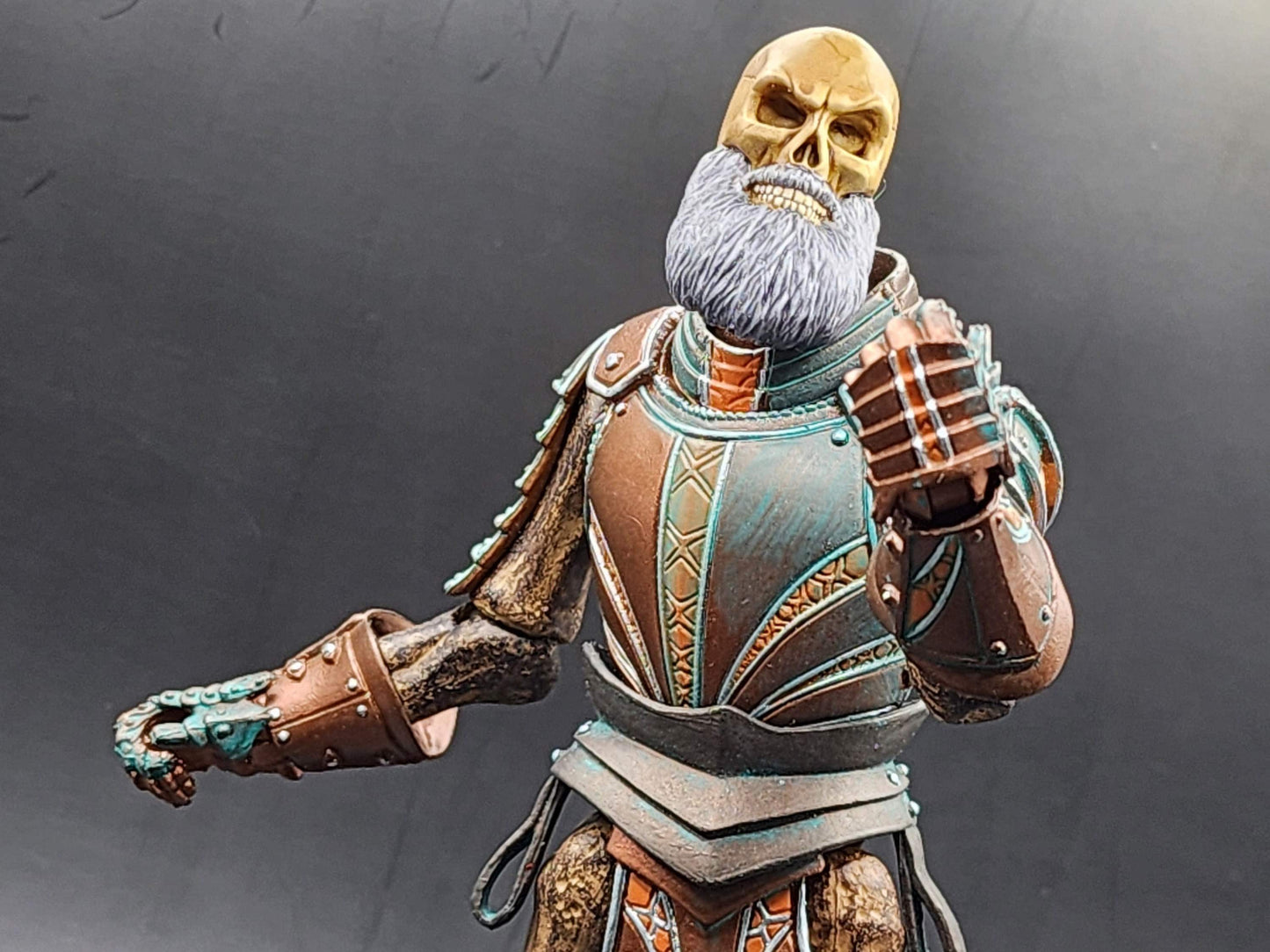 Silverbeard - painted skull head mythic legions 1.0 bodies