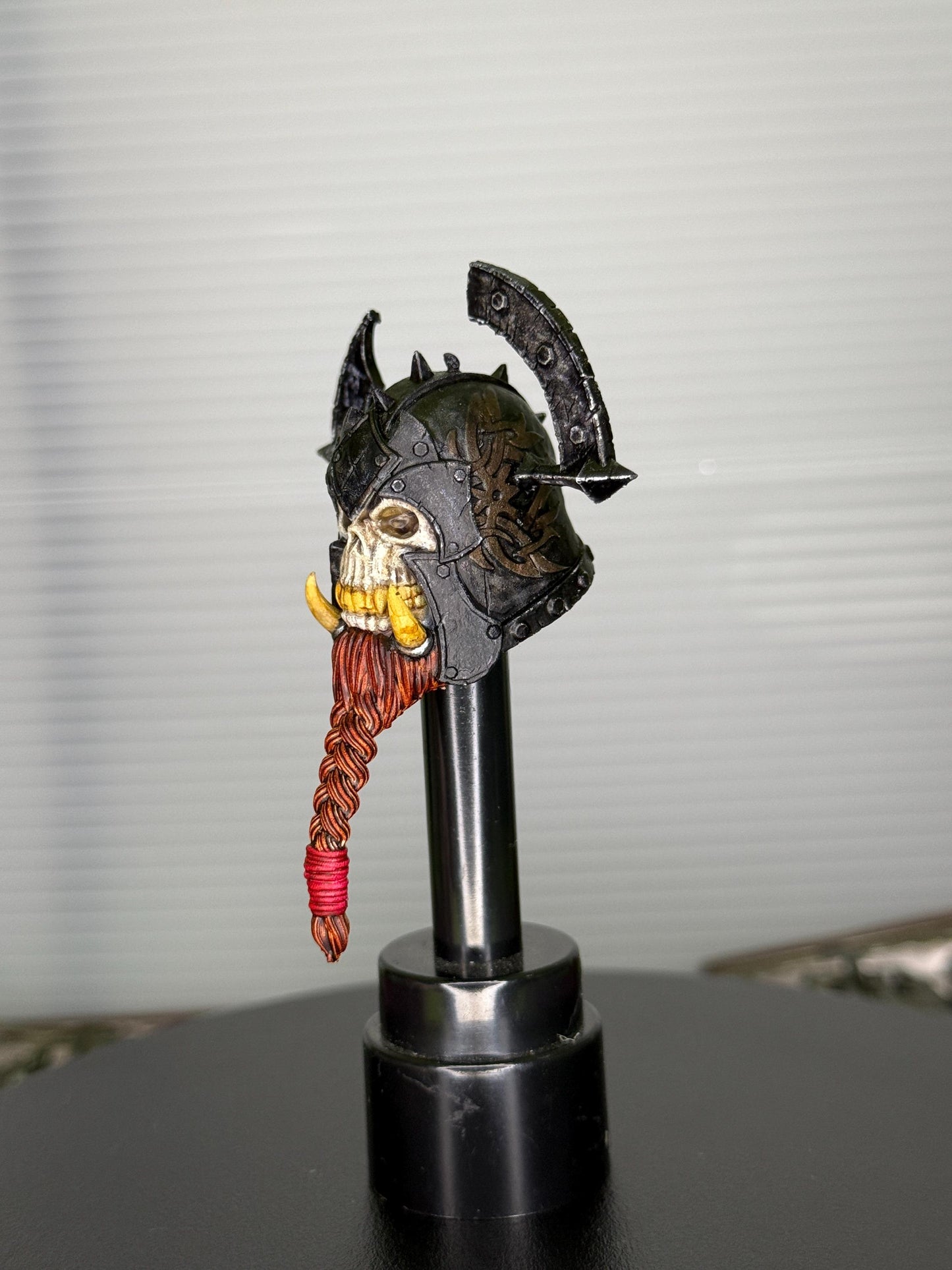 Painted Lurg Skullsmash the Unlucky orc skull head – Mythic Legions 1.0 scale