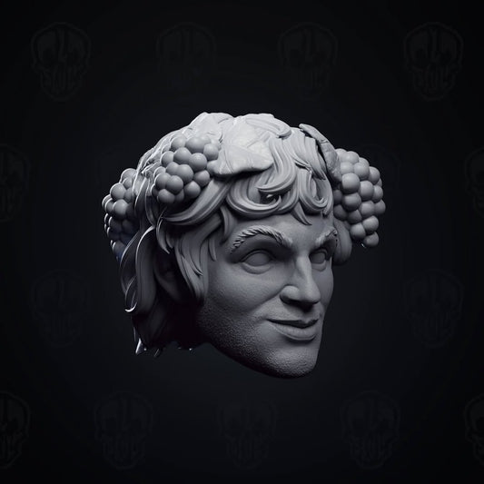 Dionysis, God of Wine, ancient greek diety head (unpainted)