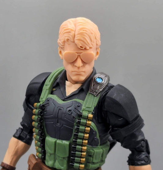 Black armored shoulder pads - 1/12 scale