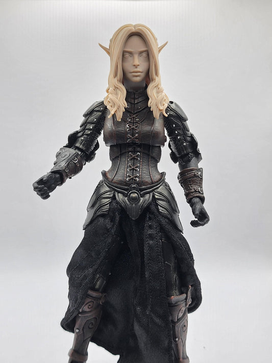 Silverleaf, female elf enchantress head – Mythic Legions 2.0 scale