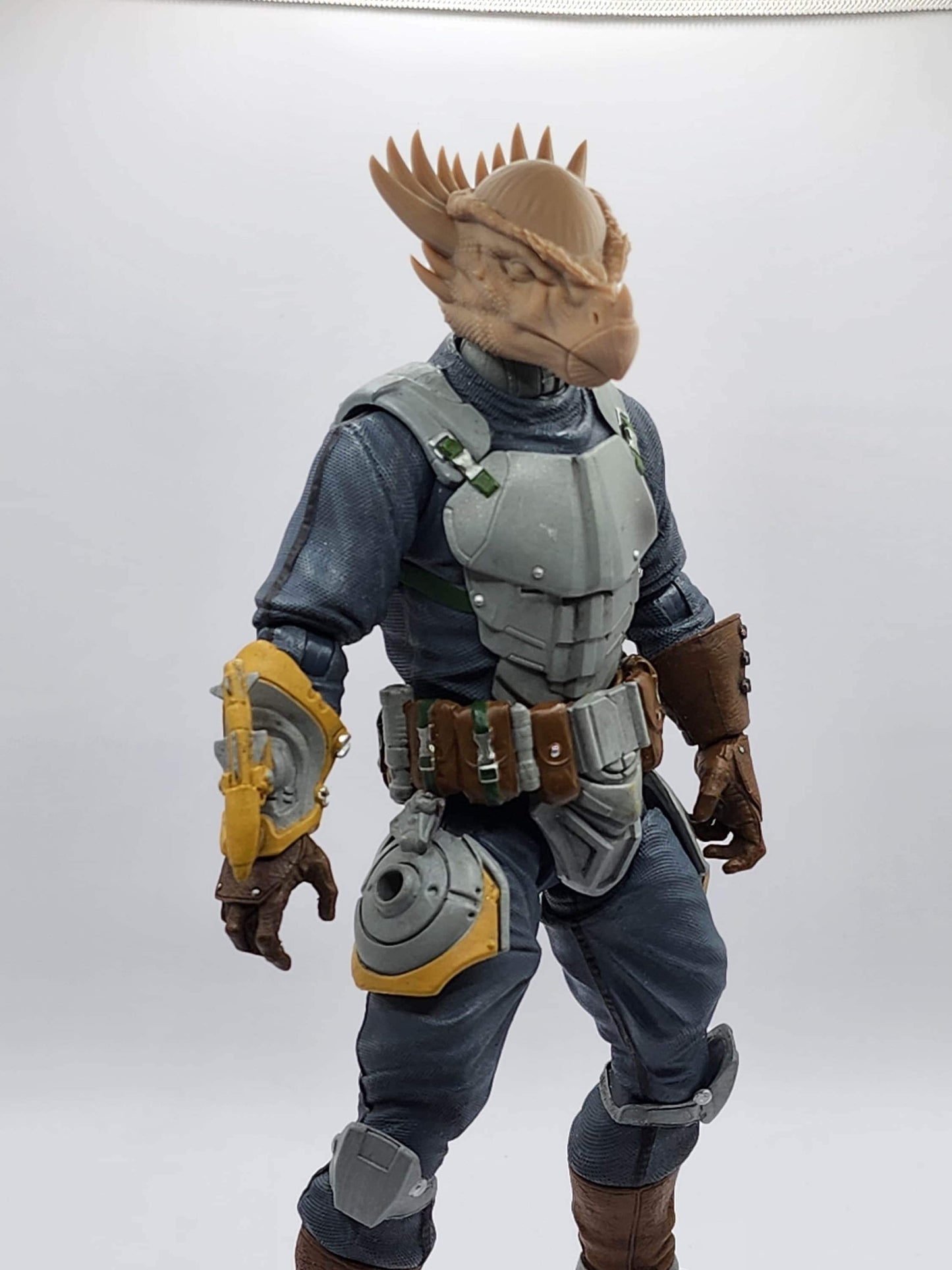 Spikebrow the pachycephalosaurius head – Mythic Legions 1.0 scale
