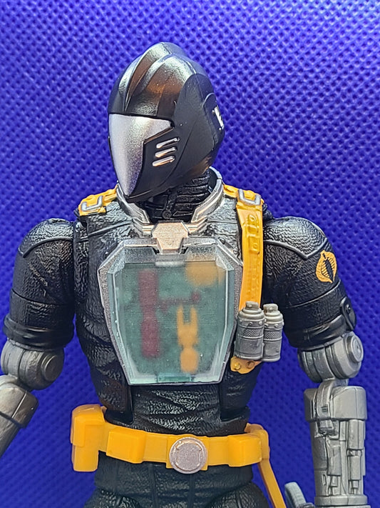 Pack of 3 Classified BAT transparent BLUE replacement chest pieces - 1/12 scale